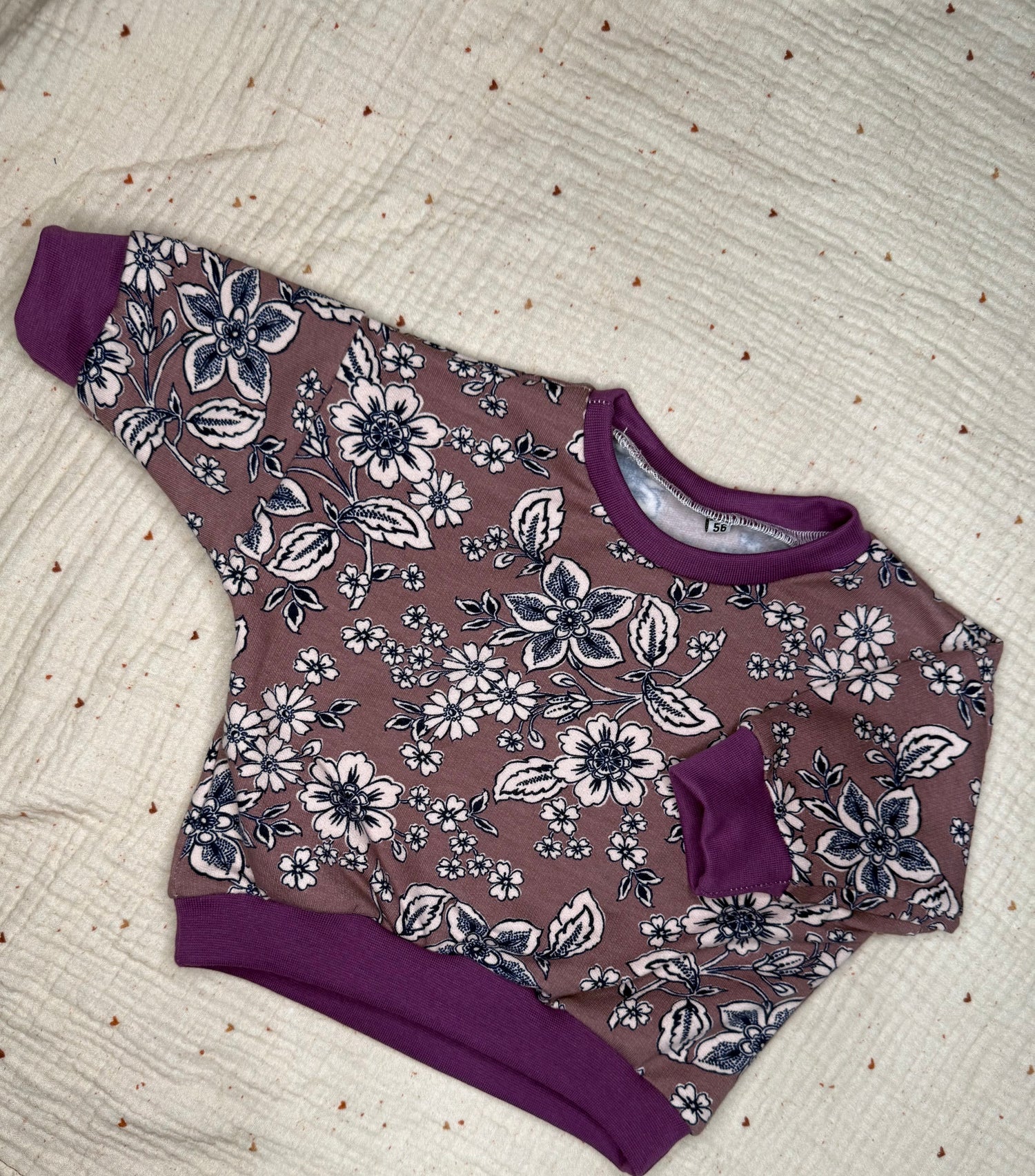 Oversize Sweater Vintage Flower