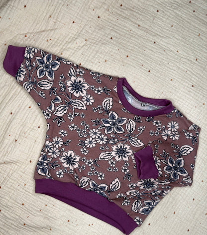 Oversize Sweater Vintage Flower