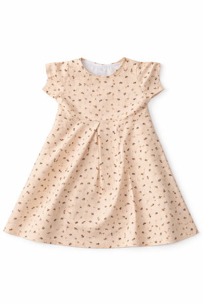 Kleid peach Blumen
