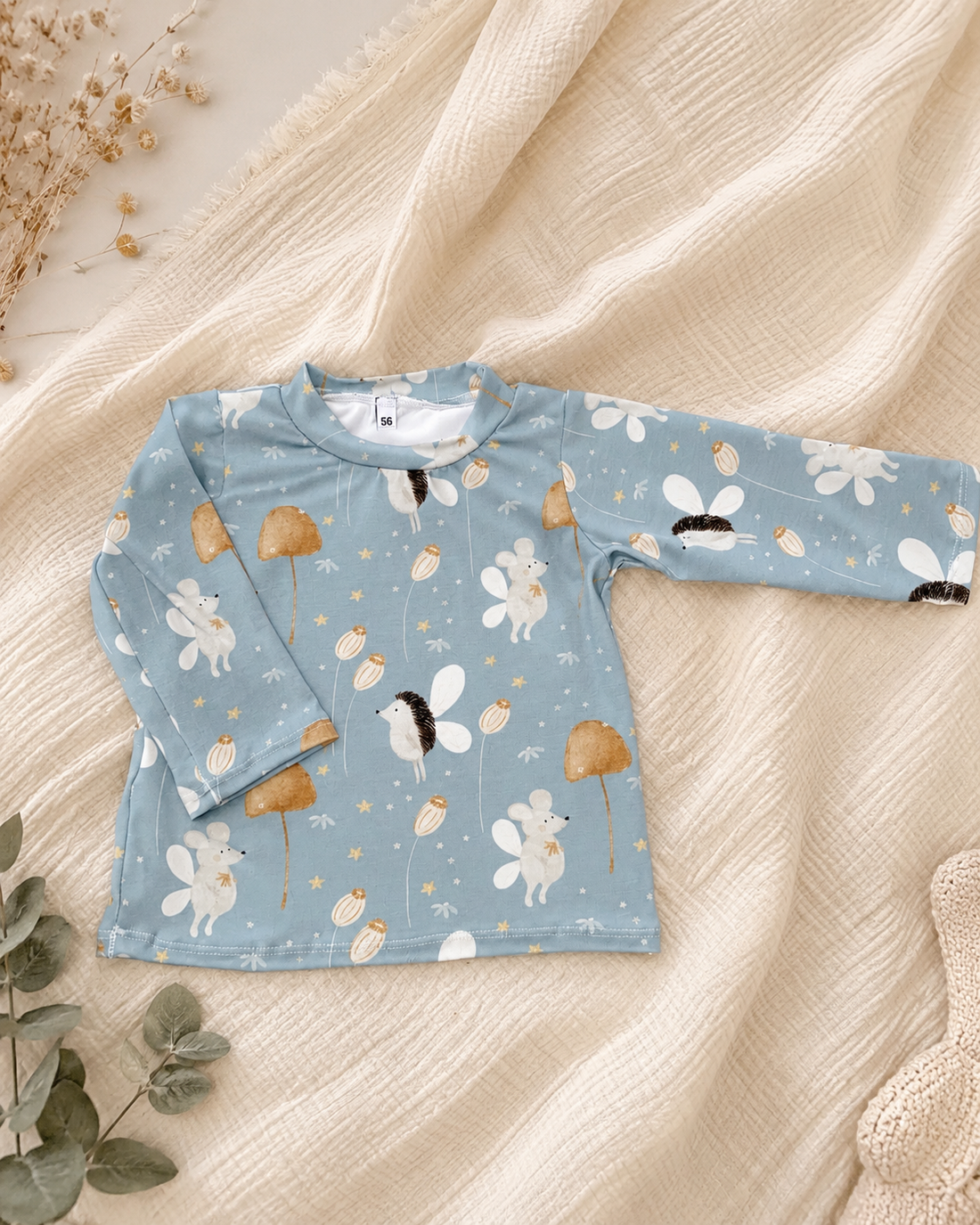 Langarmshirt Igel Wiese