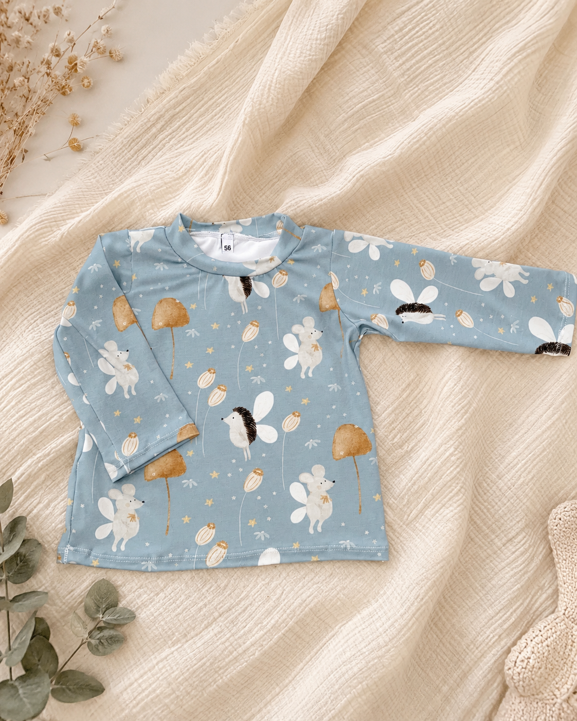 Langarmshirt Igel Wiese