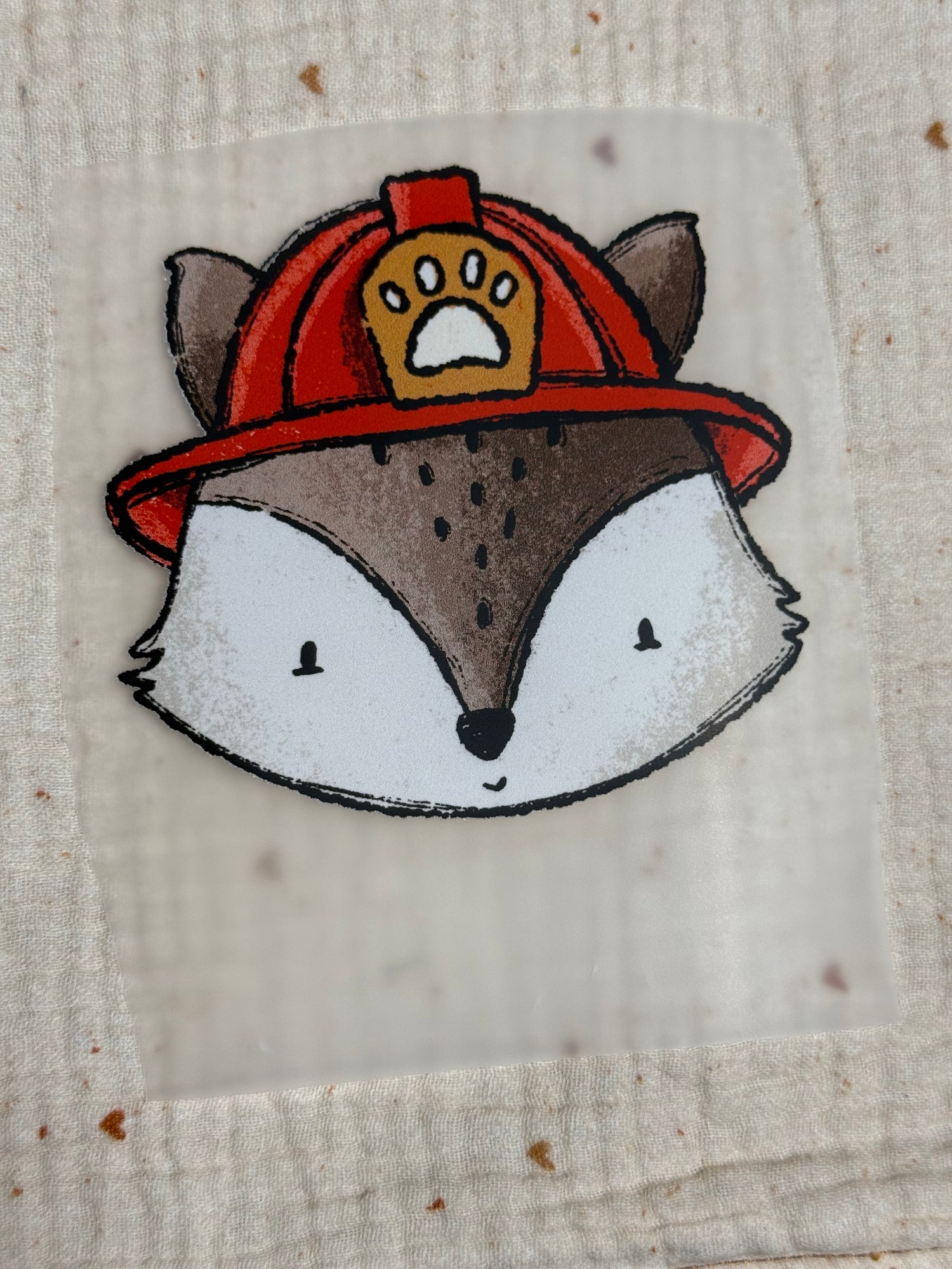 Bügelbild &quot;Fuchs Feuerwehr&quot;