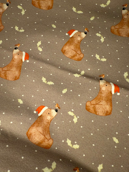 Stoff Weihnachtsbär