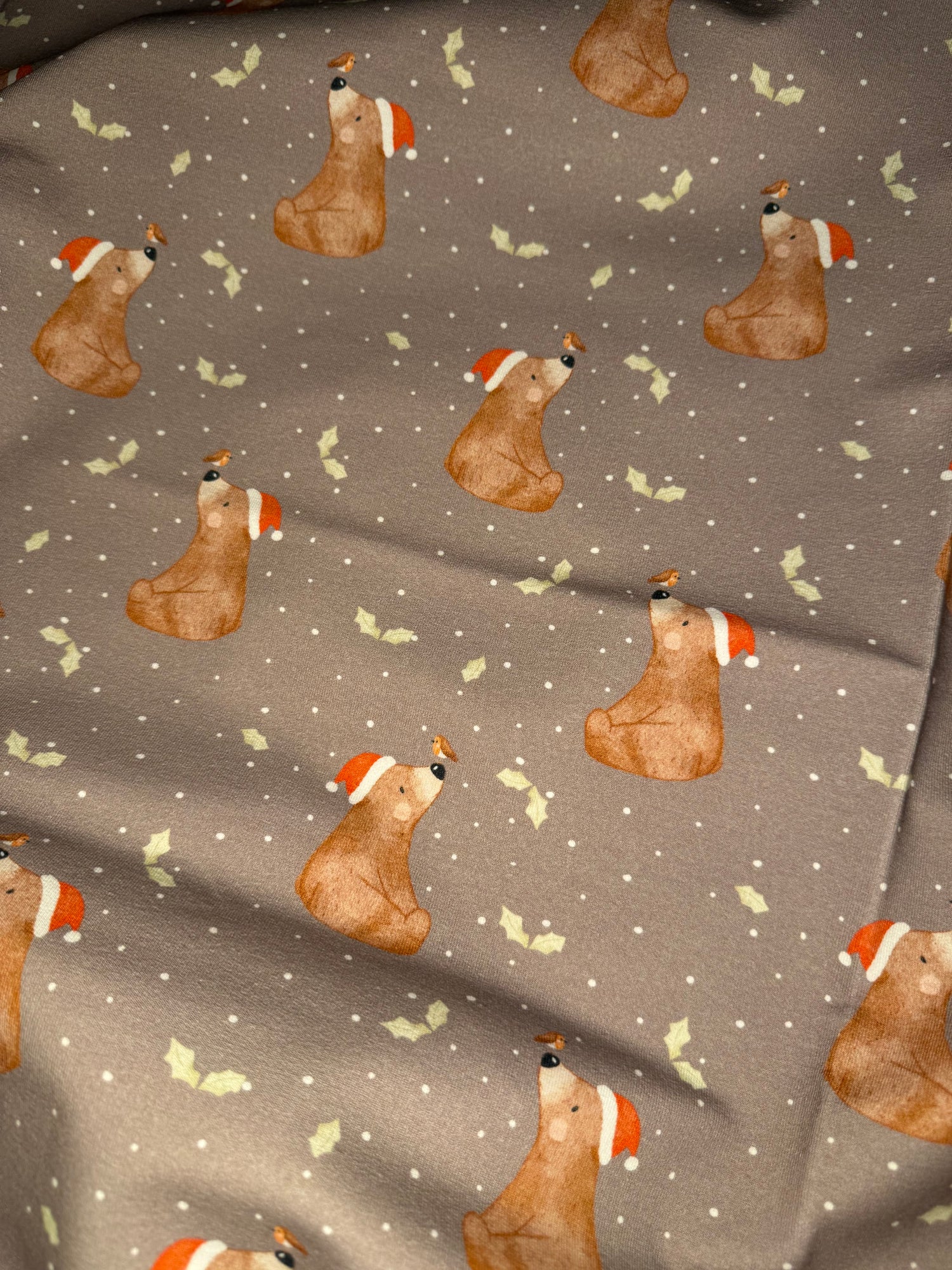 Stoff Weihnachtsbär