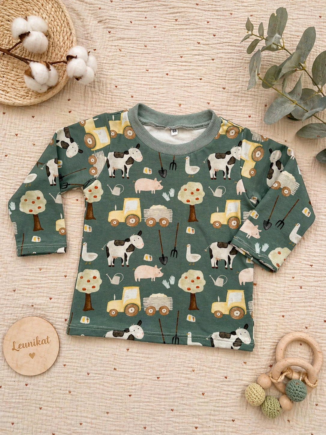 T-shirt à manches longues motif ferme