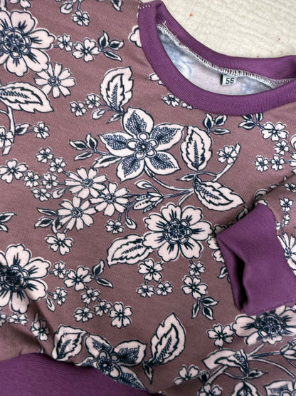 Oversize Sweater Vintage Flower