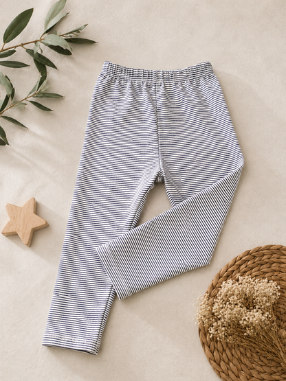 Leggings weiß blau gestreift