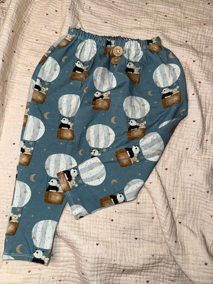 Legging panda et souris en montgolfière