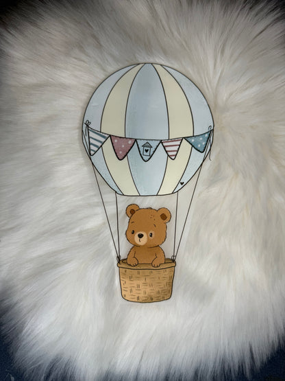 Bügelbild &quot;Bär Heißluftballon