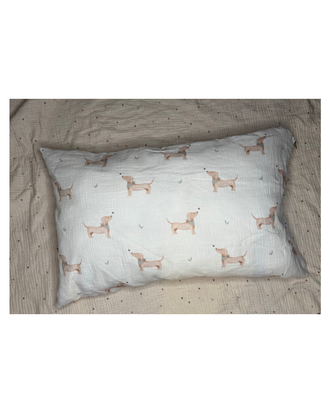 Kopfkissenbezug Hund und Biene