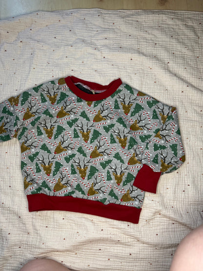 Oversize Pullover Renntier