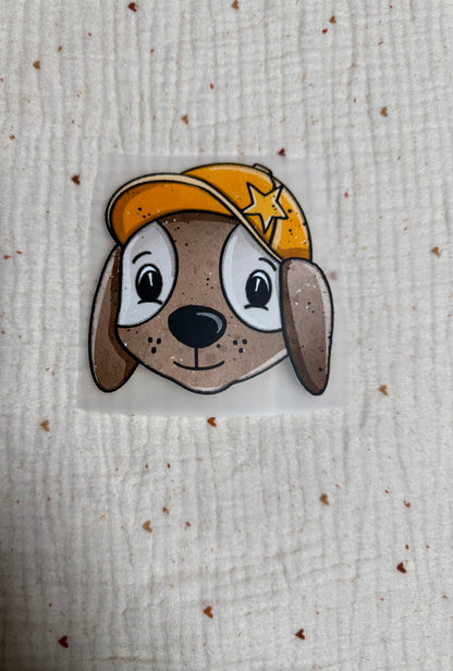 Bügelbild &quot;Hund mit Sternen Mütze&quot;