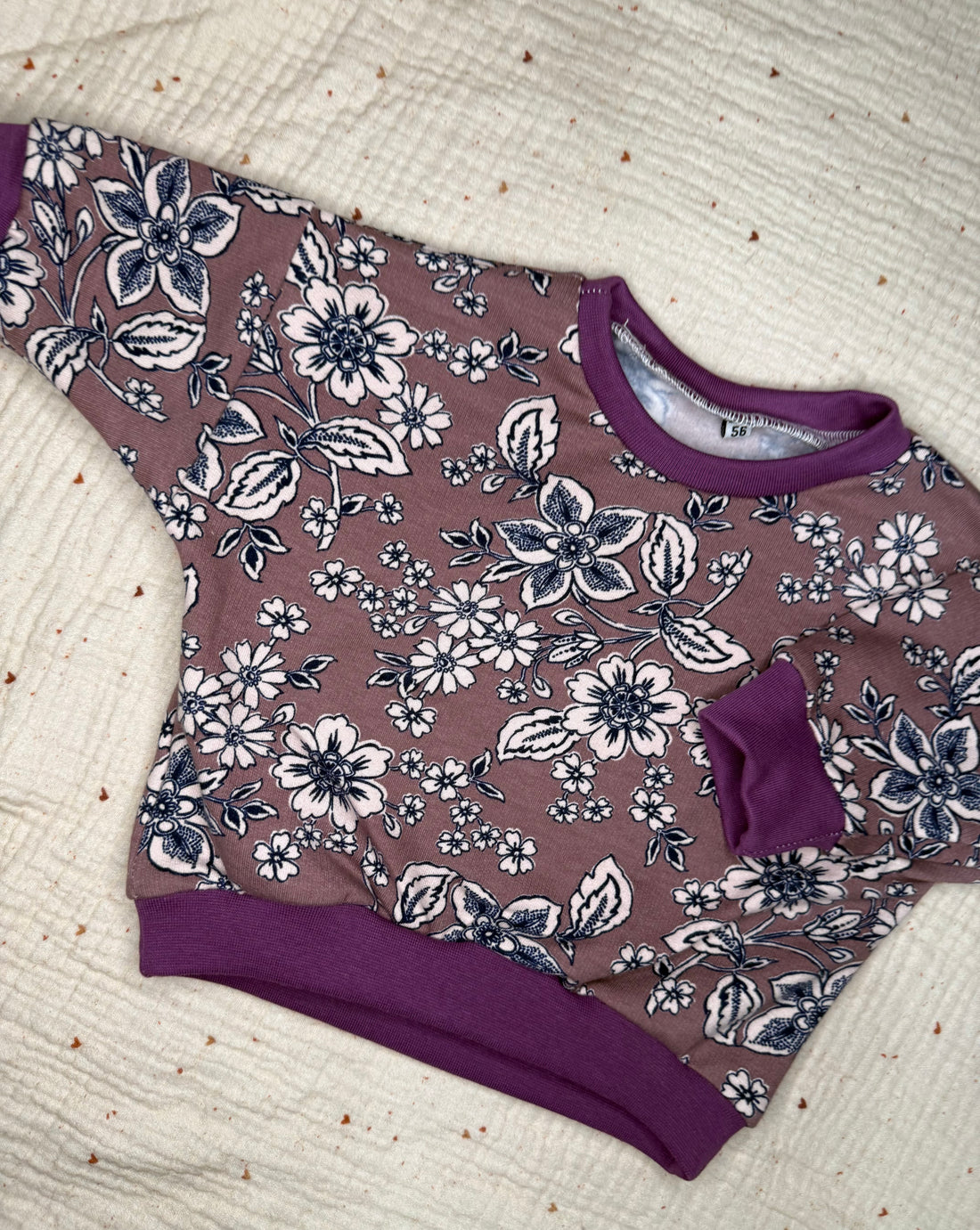 Oversize Sweater Vintage Flower