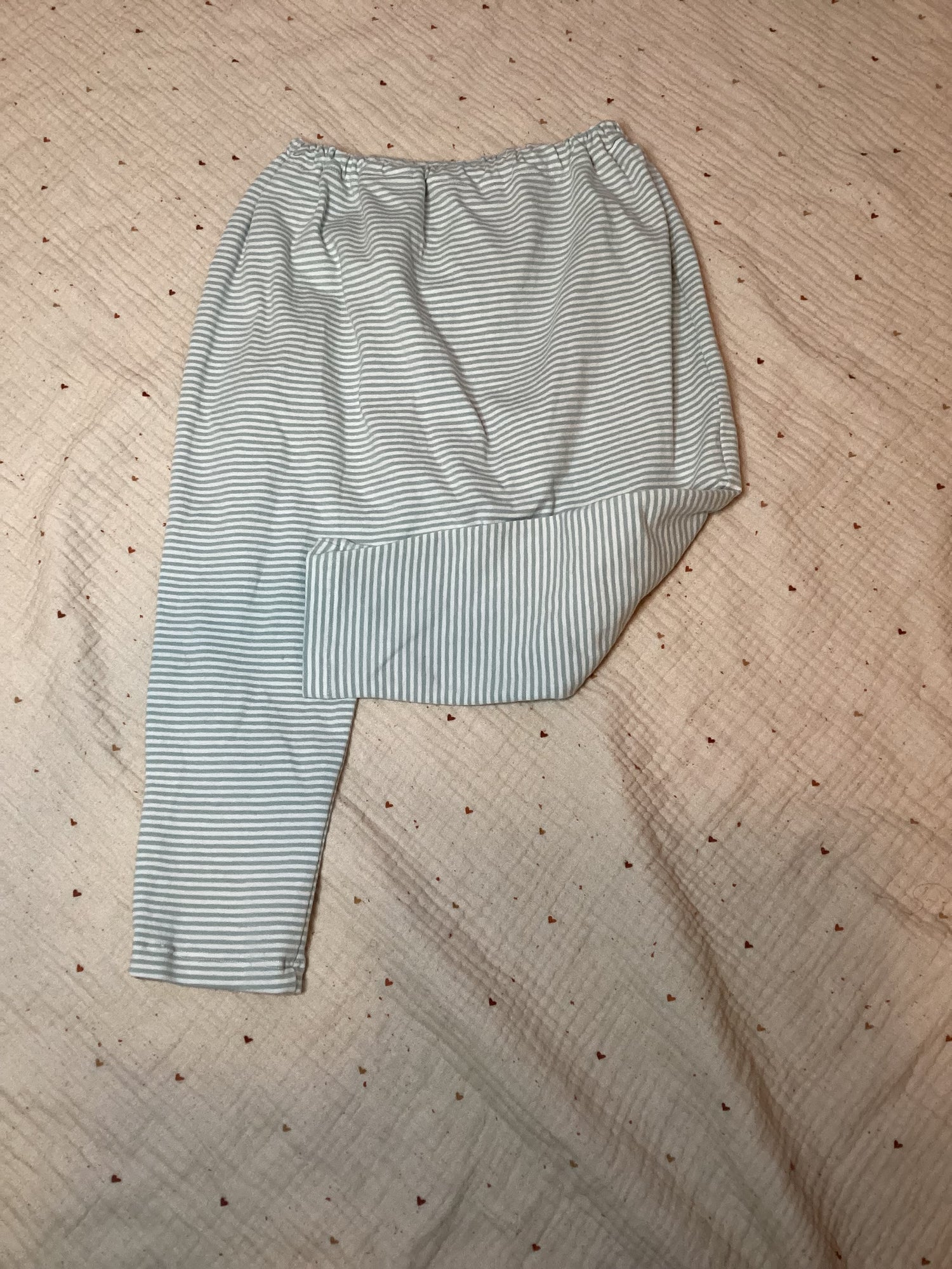 Leggings hellblau gestreift