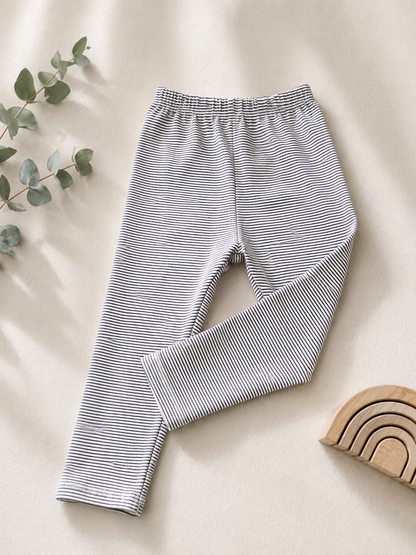 Leggings weiß blau gestreift