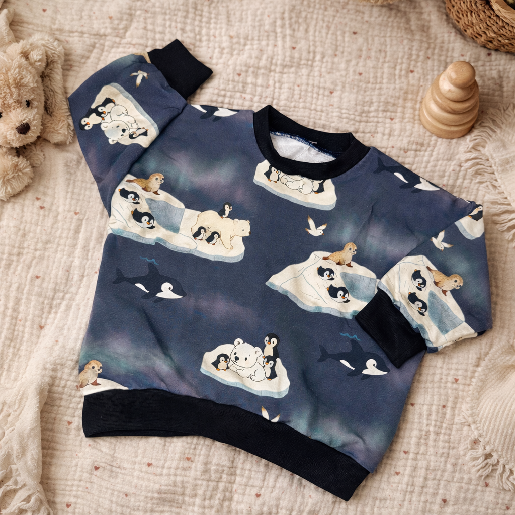 Pull oversize animaux polaires