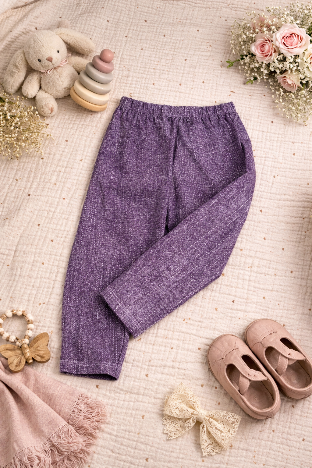Leggings violettes aspect jean
