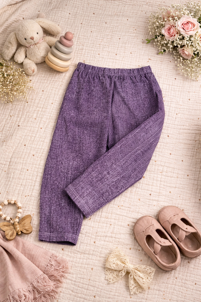 Leggings violettes aspect jean