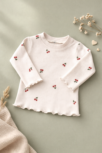 Rippshirt Kirschen
