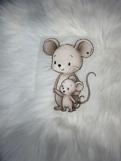 Bügelbild "Maus zeigt"
