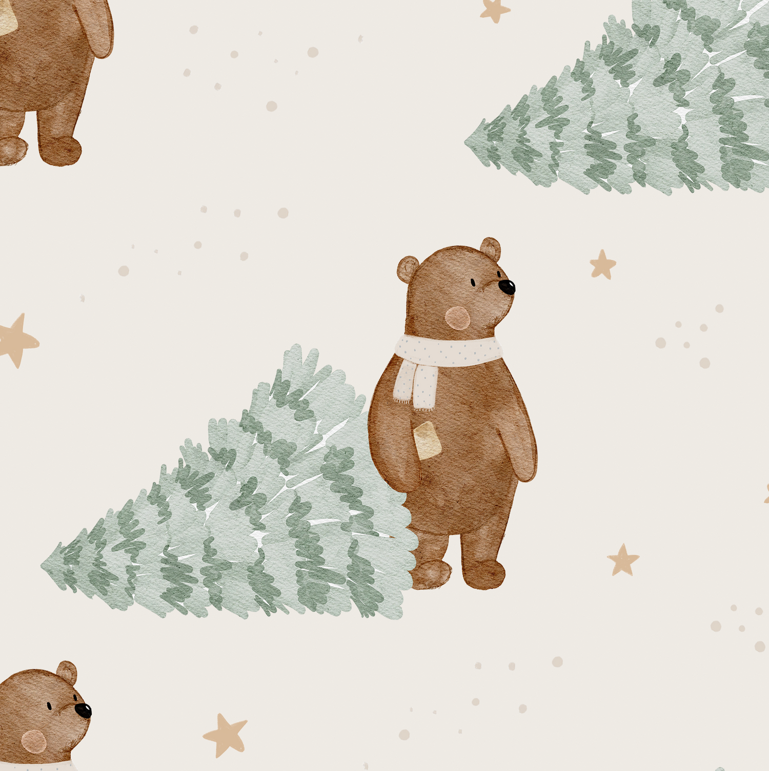 Ours avec sapin de Noël
