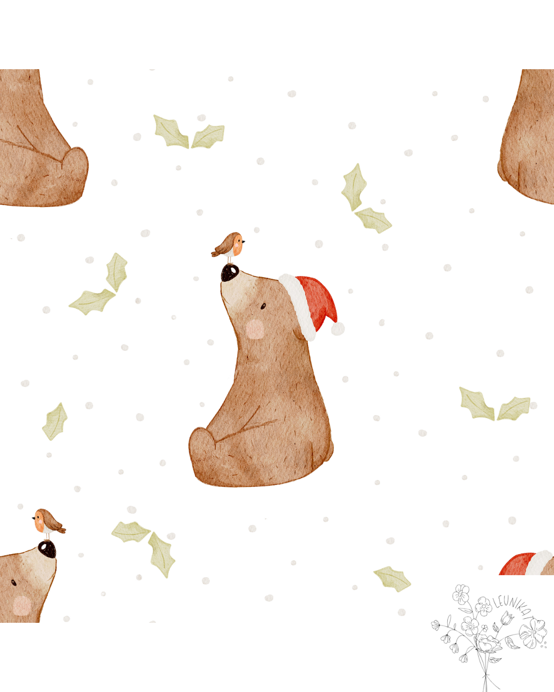 Bär und Rotkelchen weiß