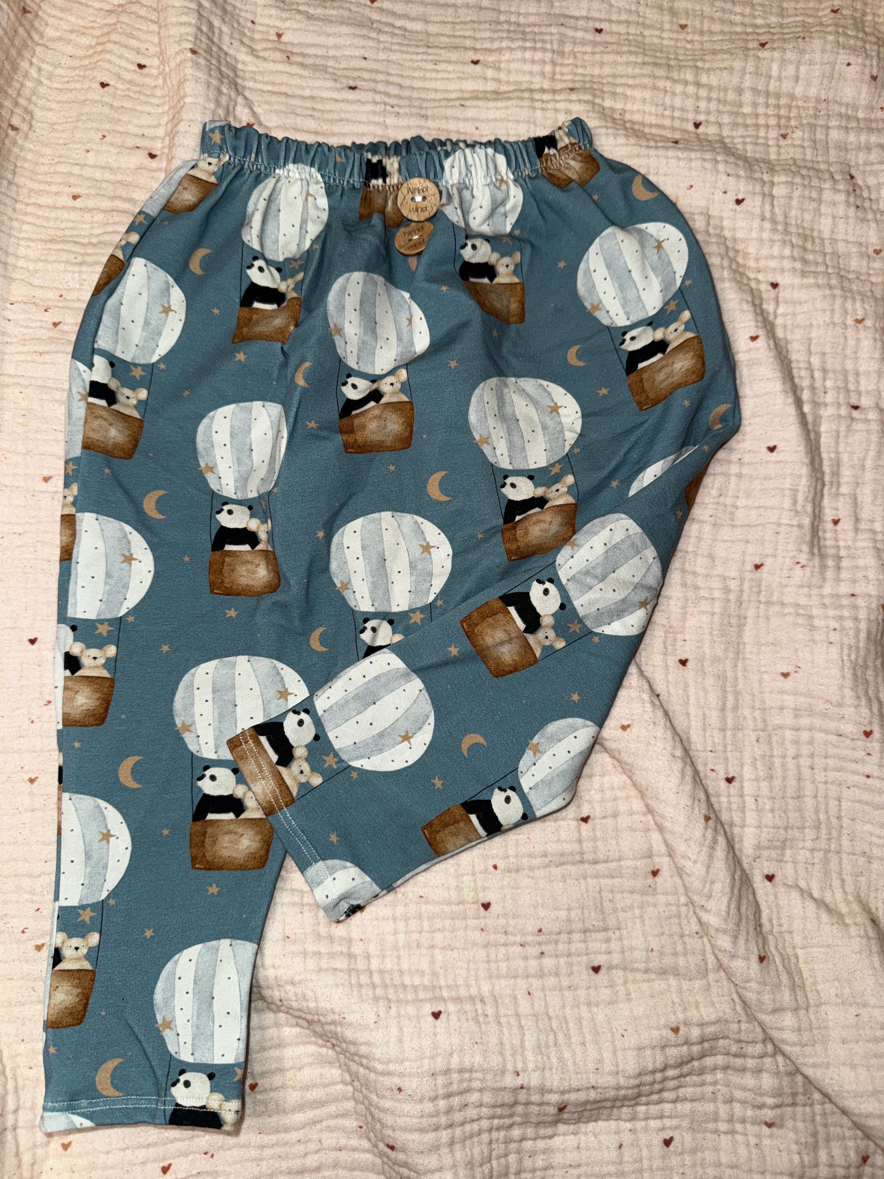 Legging panda et souris en montgolfière
