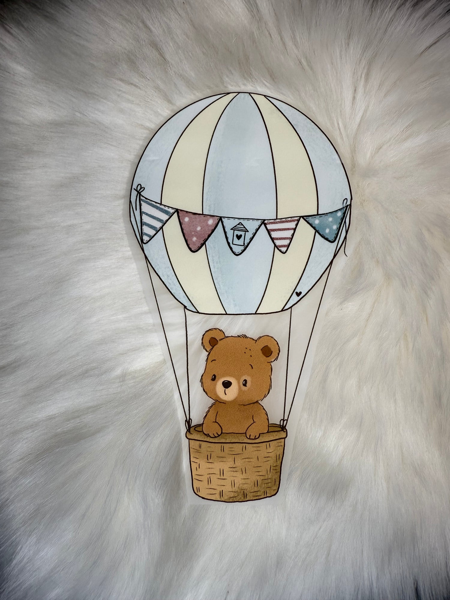 Bügelbild &quot;Bär Heißluftballon