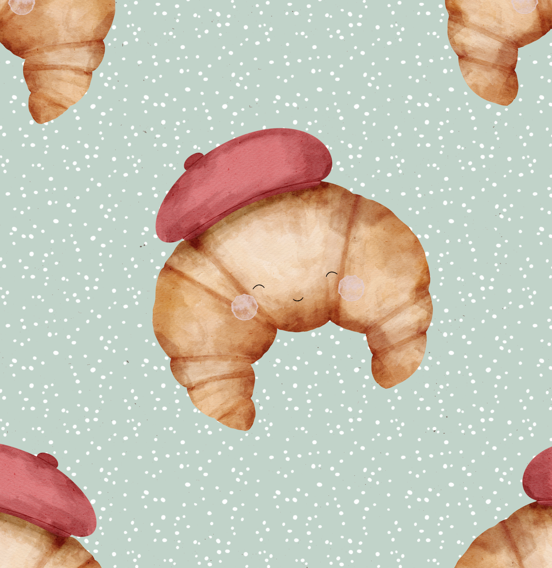 Croissant au bonnet rouge