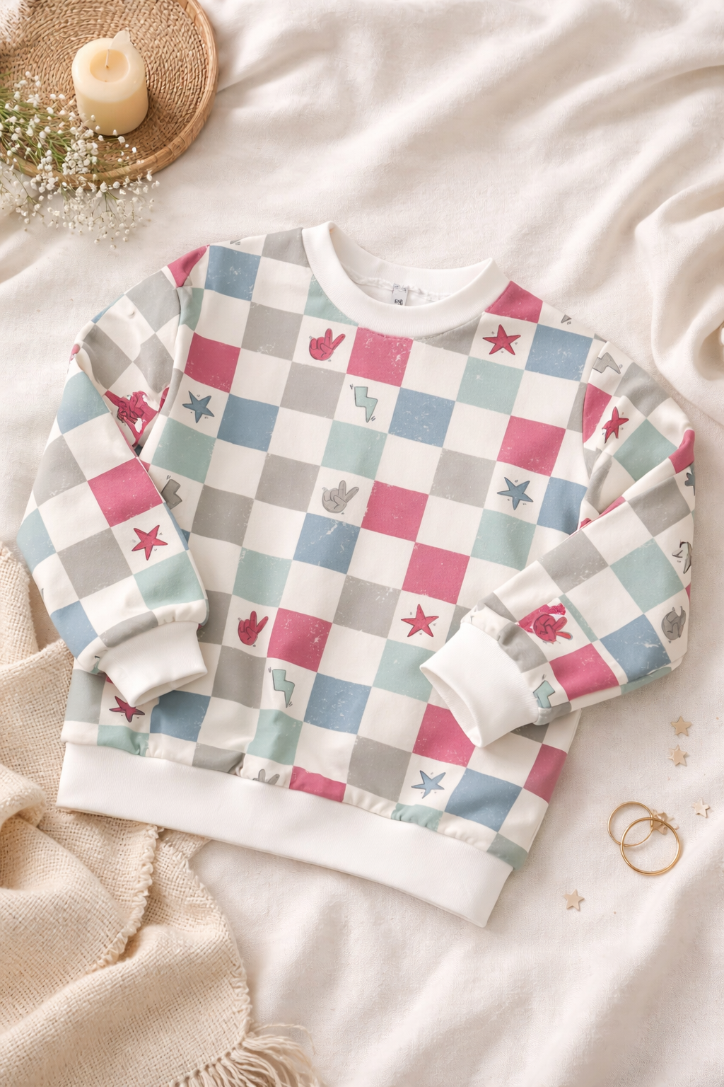 Oversize Pullover kariert