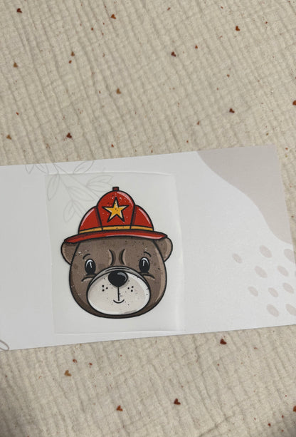 Bügelbild &quot;Bär Feuerwehr