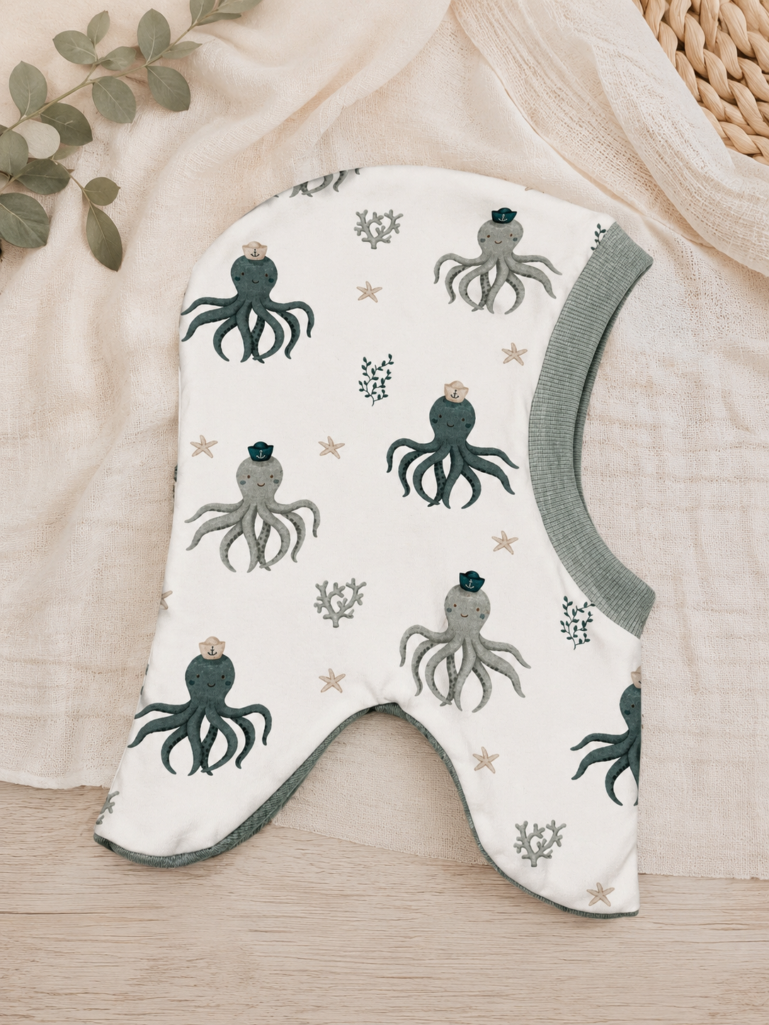Schlupfmütze Oktopus 48-52cm