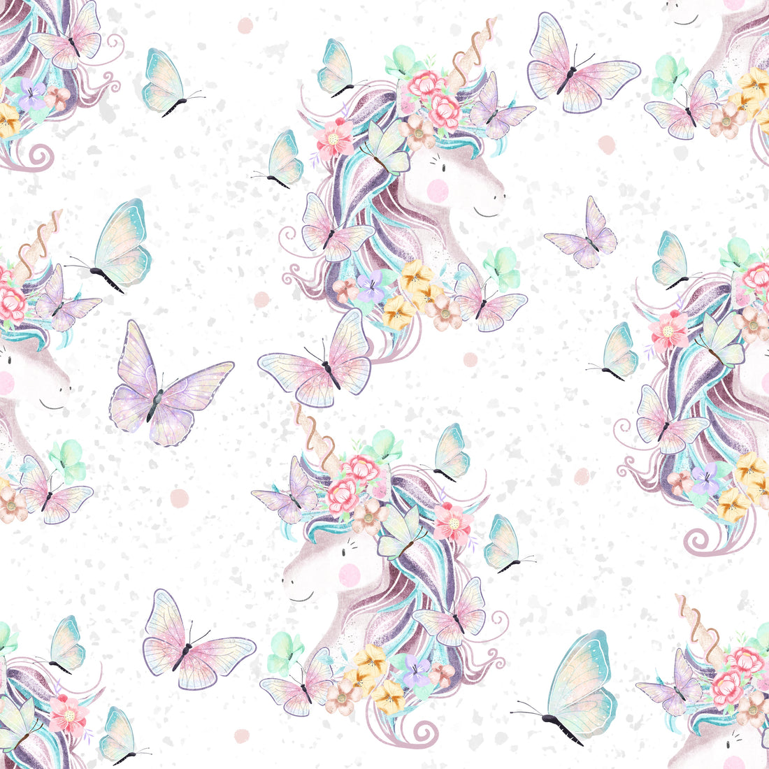 Einhorn mit Schmetterlingen