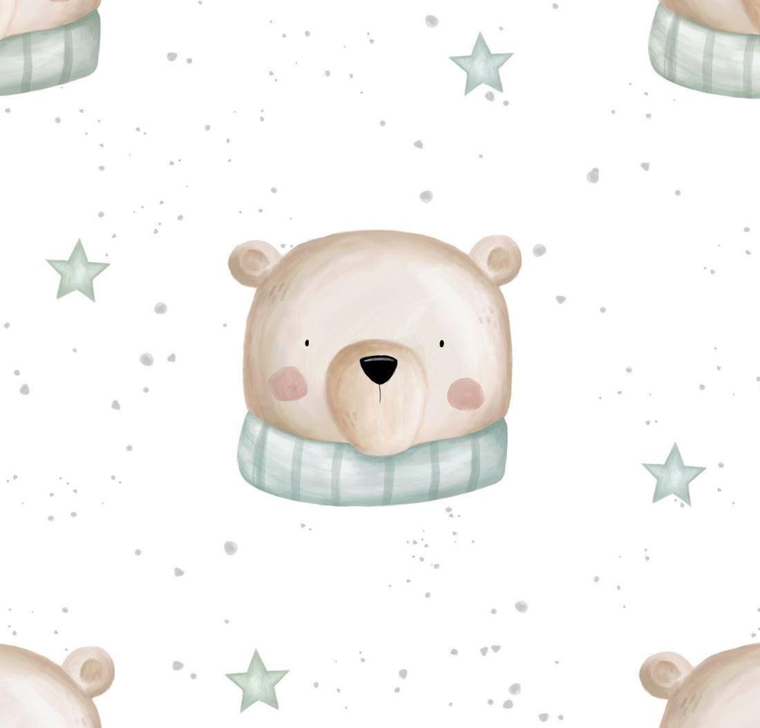 Eisbär mit Schal