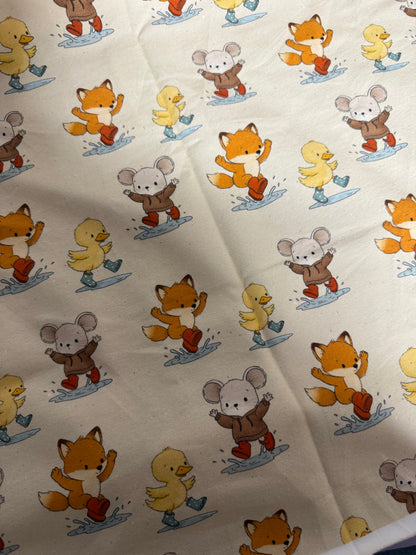 Stoff Pfützenspringen