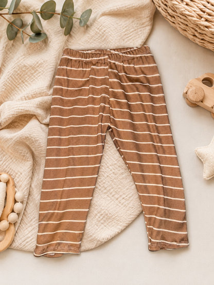 Leggings braun gestreift