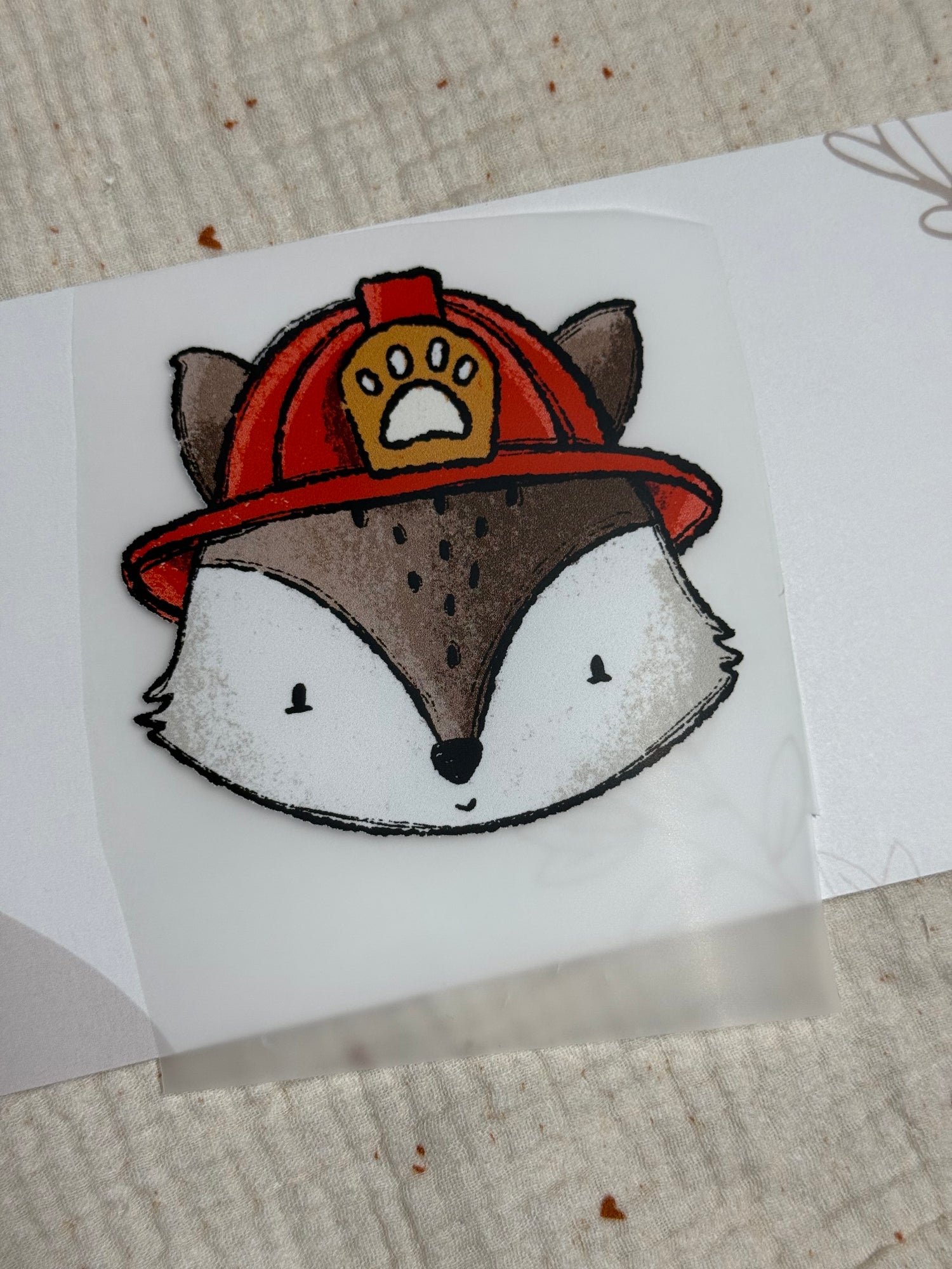 Bügelbild &quot;Fuchs Feuerwehr&quot;