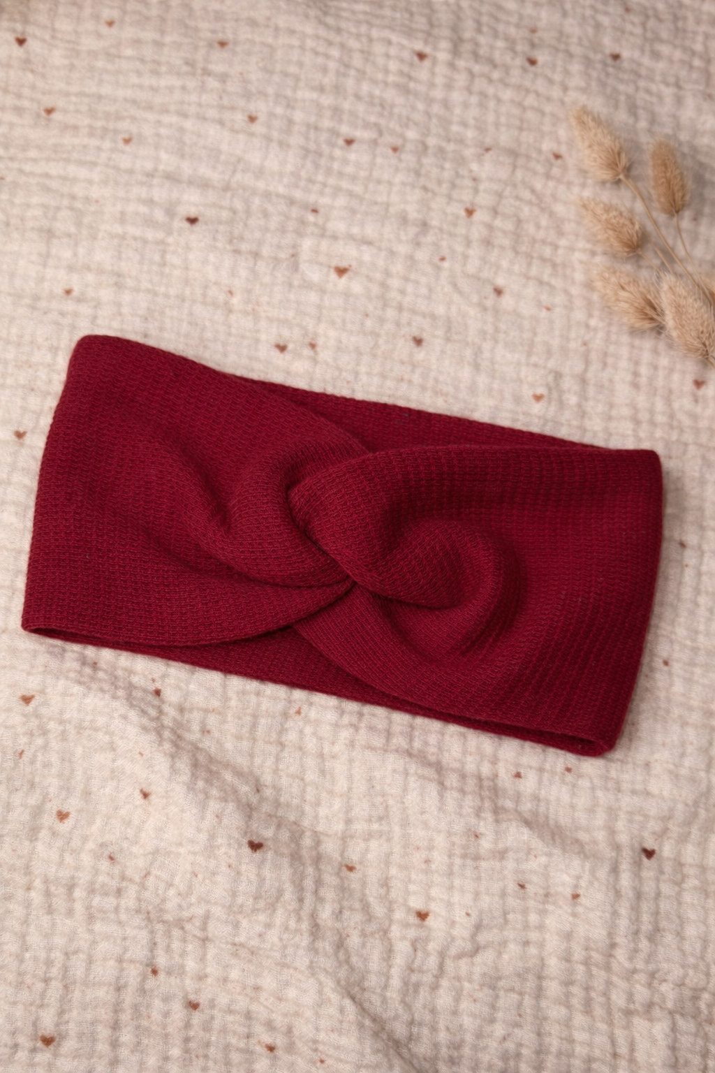 Stirnband weinrot