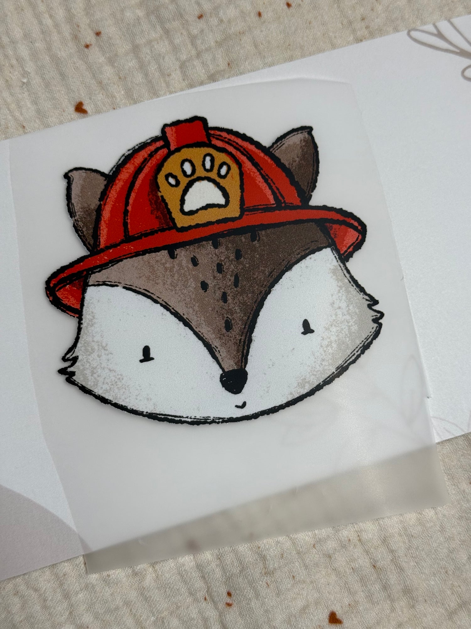 Bügelbild &quot;Fuchs Feuerwehr&quot;