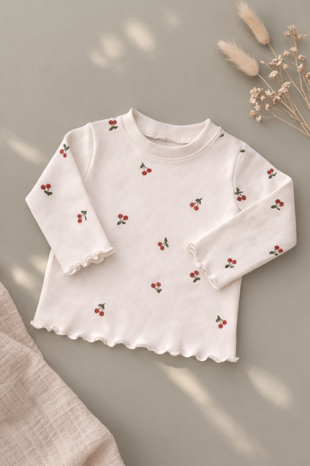 Rippshirt Kirschen