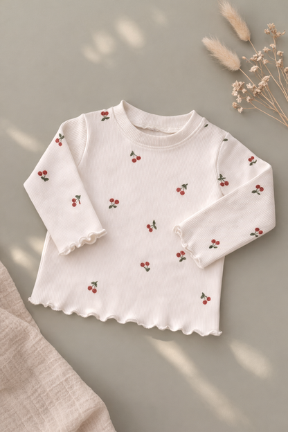 Rippshirt Kirschen
