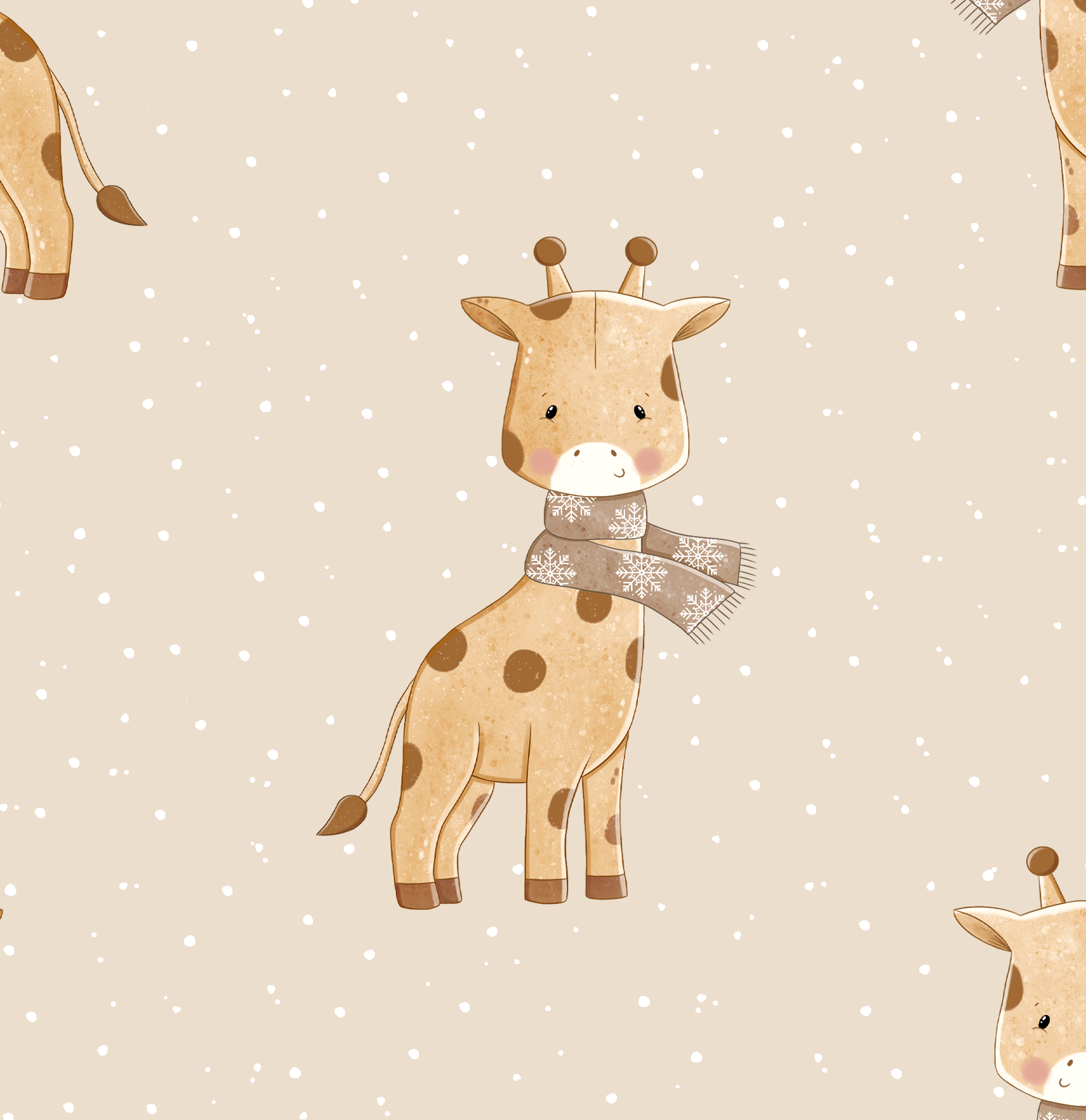 Girafe avec écharpe