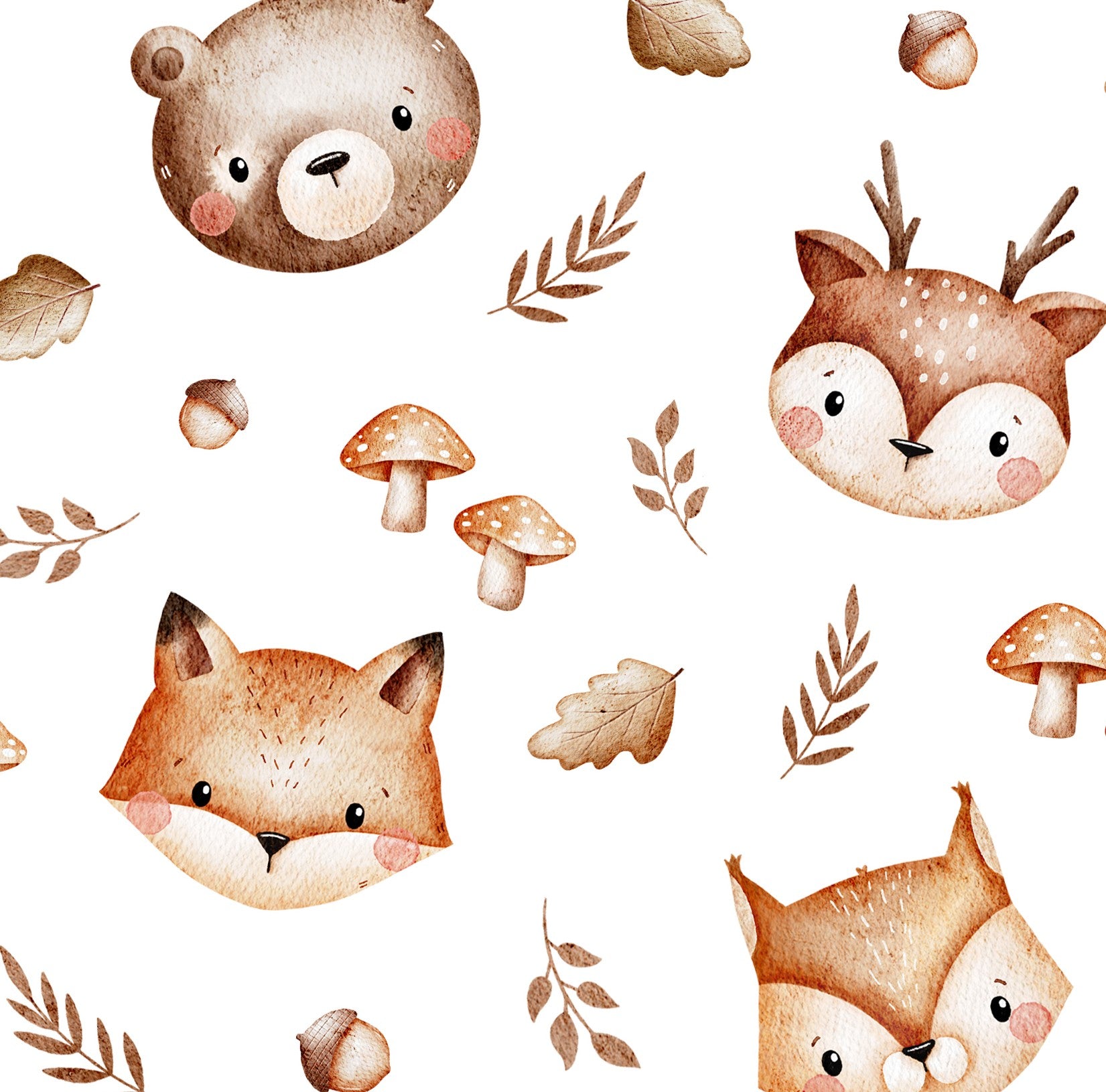 Animaux de la forêt en automne