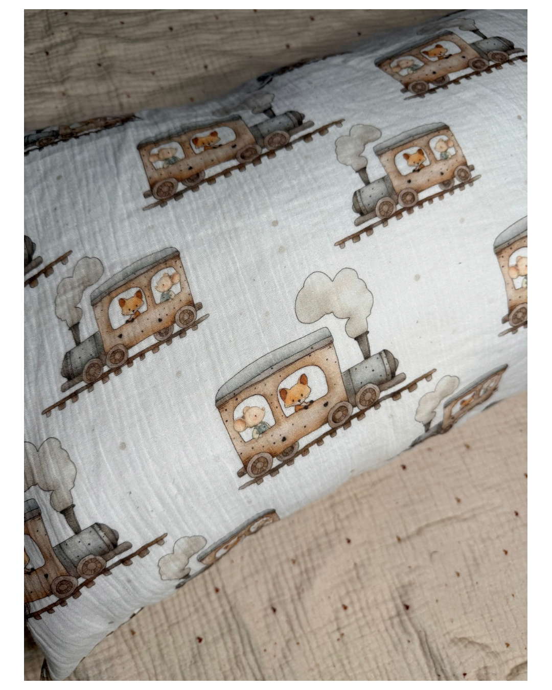 Kopfkissenbezug Eisenbahn