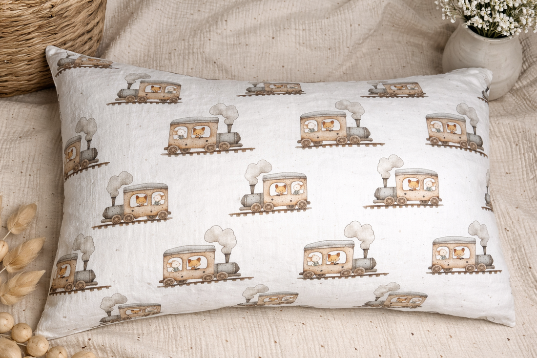 Kopfkissenbezug Eisenbahn