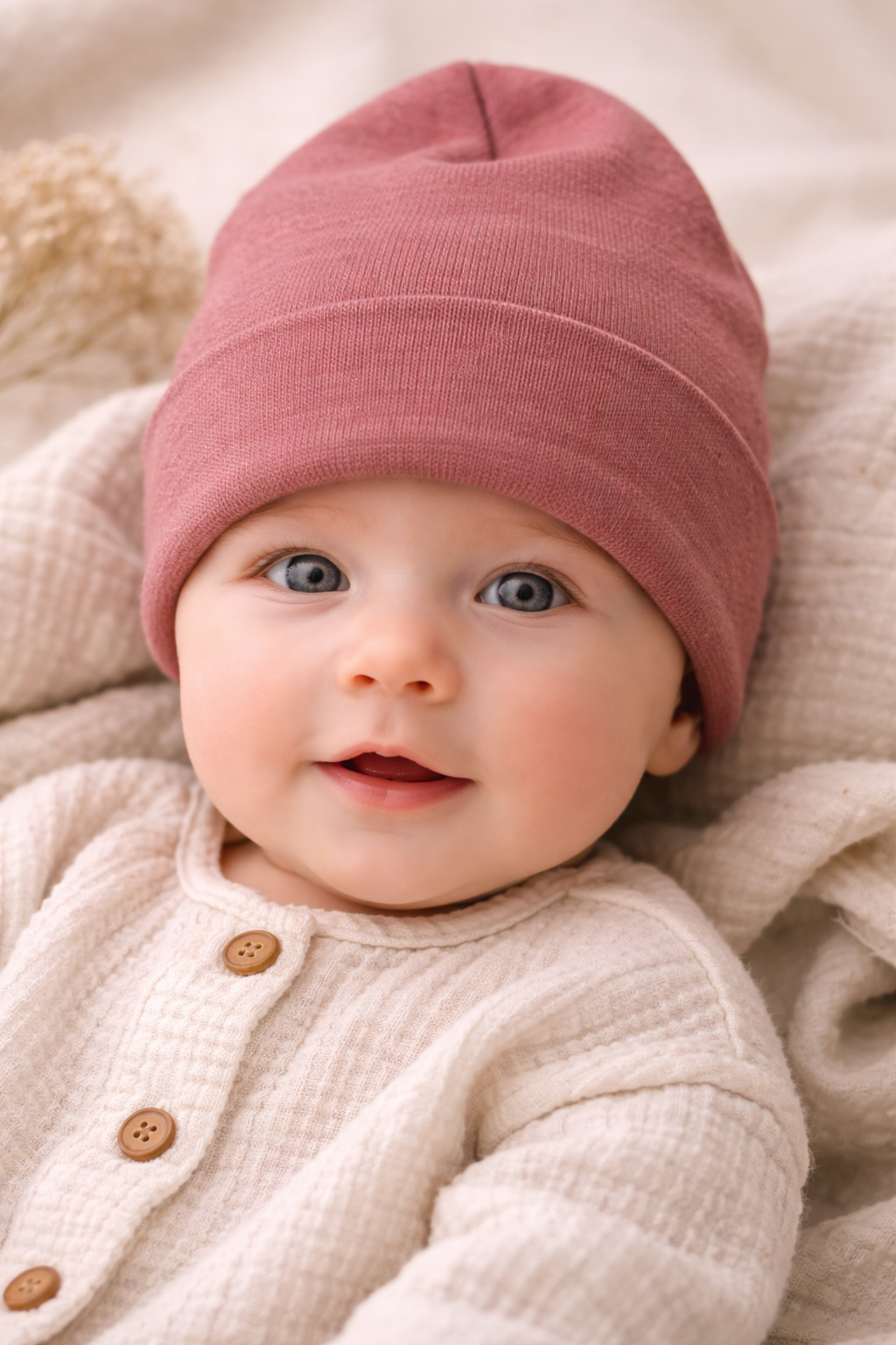 Beanie ripp Altrosa meliert