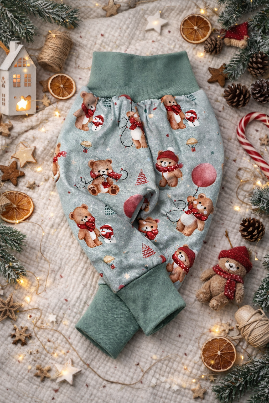 Pumphose Bär mit Schlitten