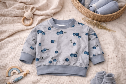 Pull oversize "Myrtilles grises"