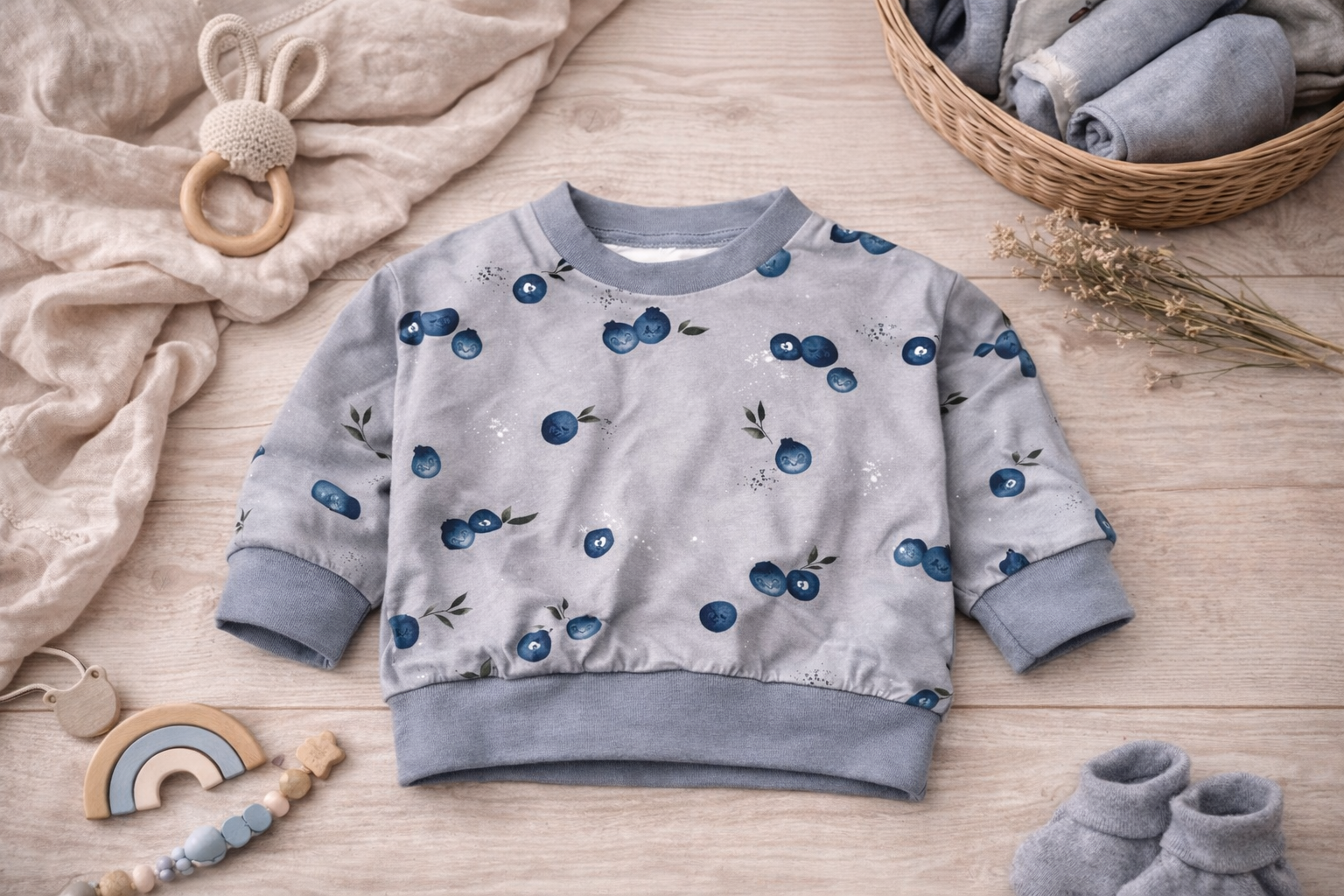 Pull oversize "Myrtilles grises"