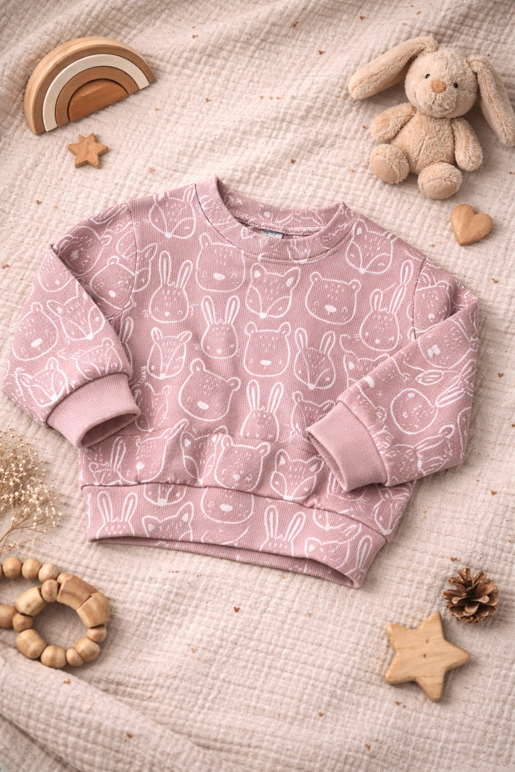 Sweat oversize "Animaux de la forêt"